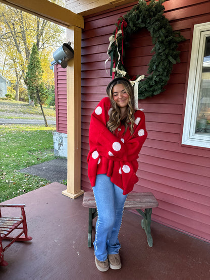 Perfectly Oversized Polka Cardi