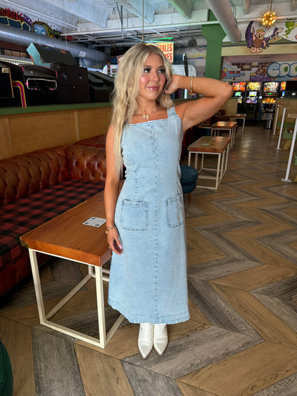 Dione’s Denim Midi Dress