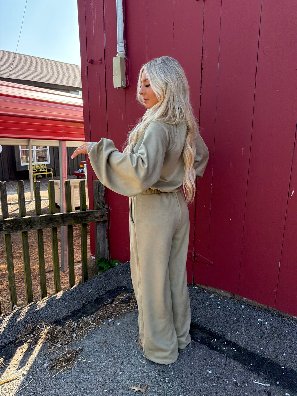 Sugar Suede Set (PANT) Olive