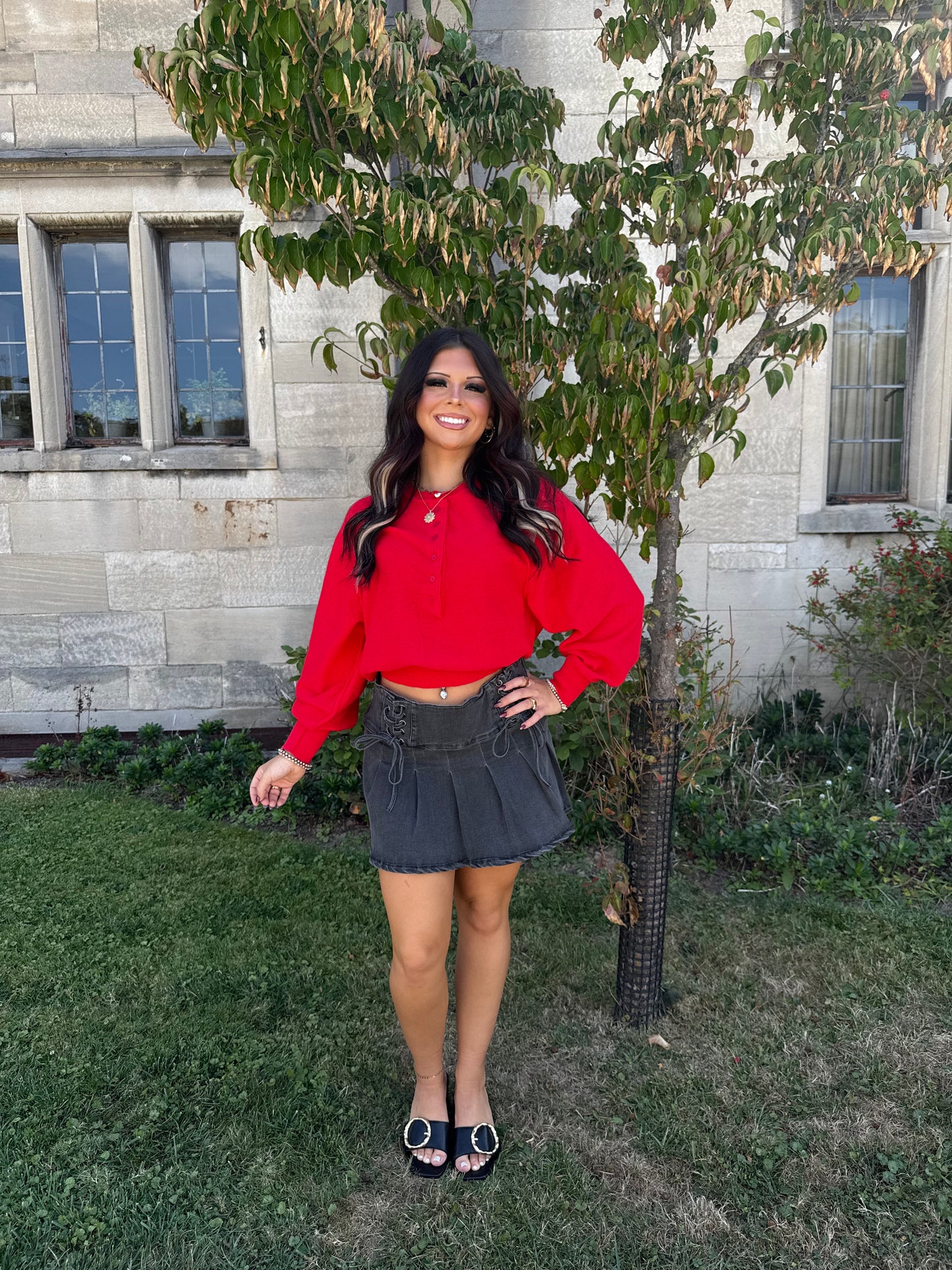 Cherry Red Pullover Sweater