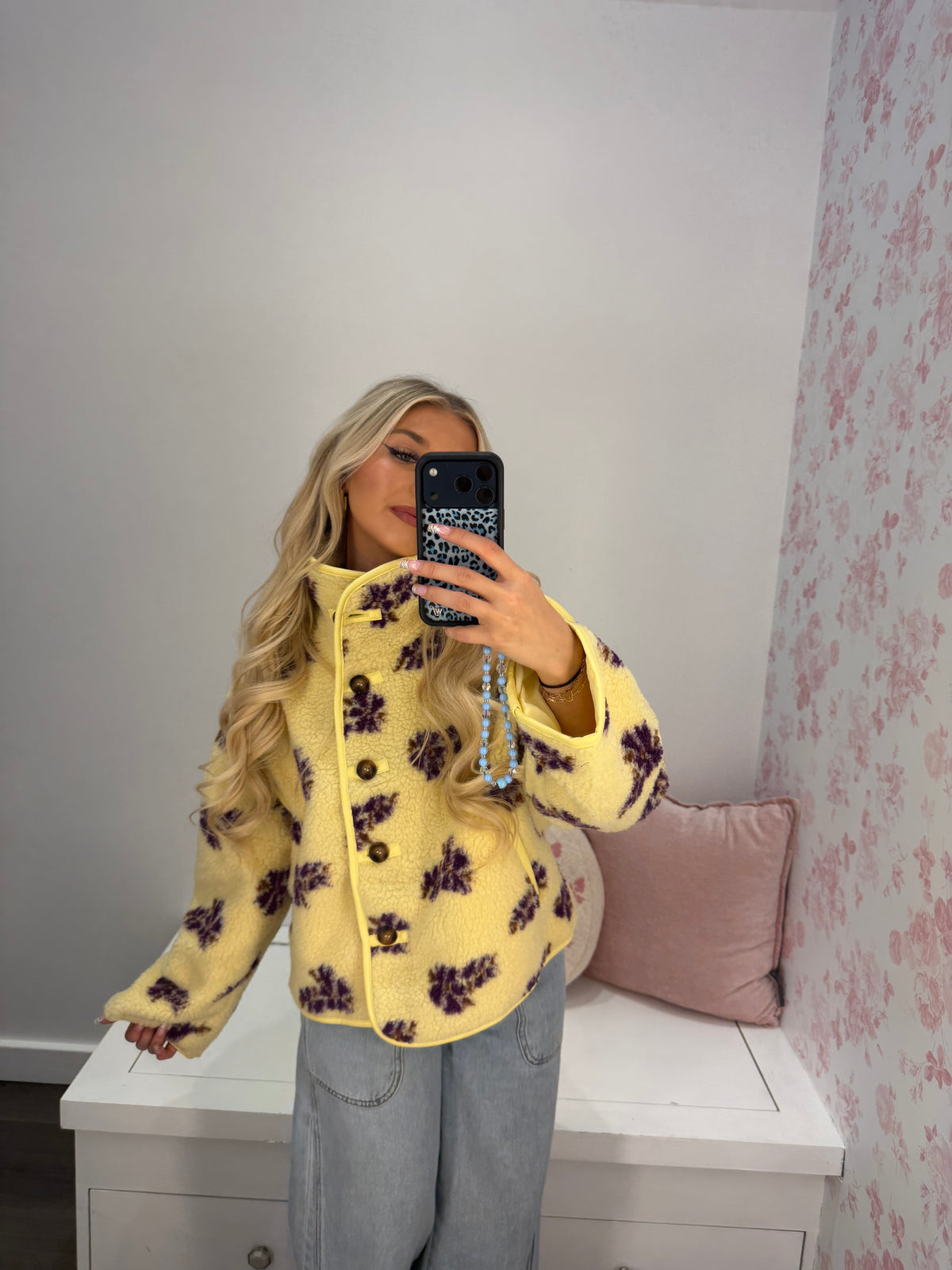 Lemon Floral Fleece