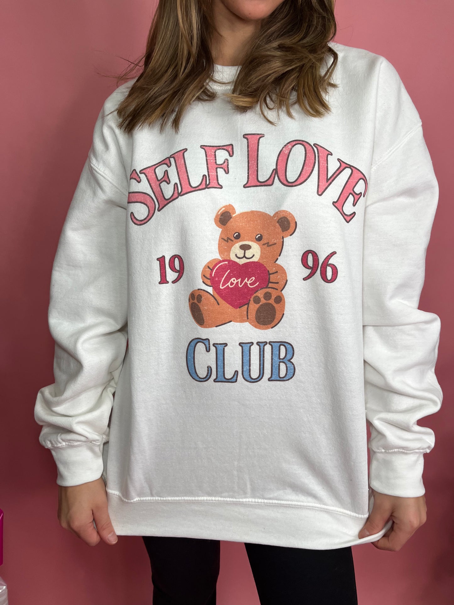 Self Love Club Sweatshirt in White