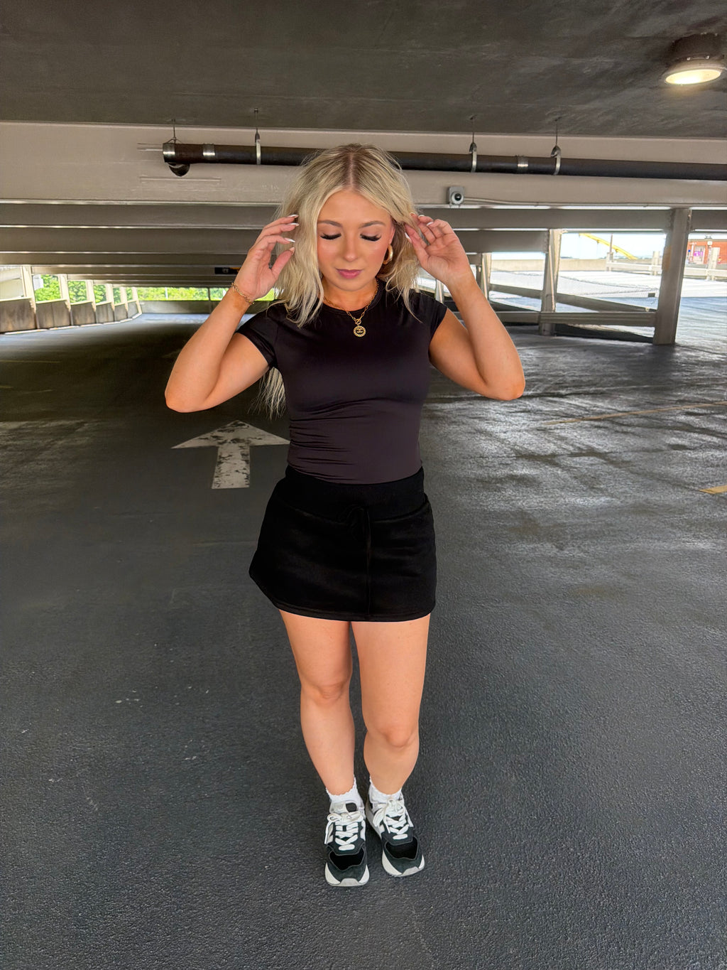 Grounded Sweatskirt in Black