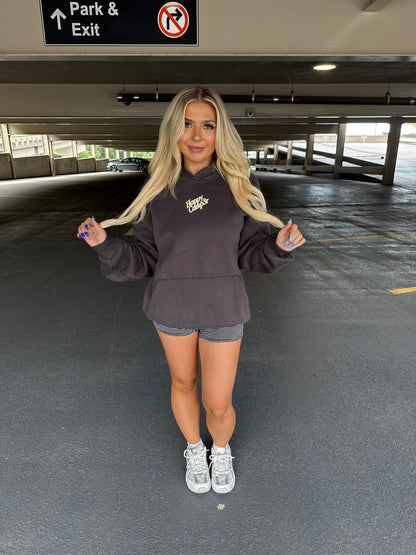 Happy Camp3r Charcoal Puff Hoodie