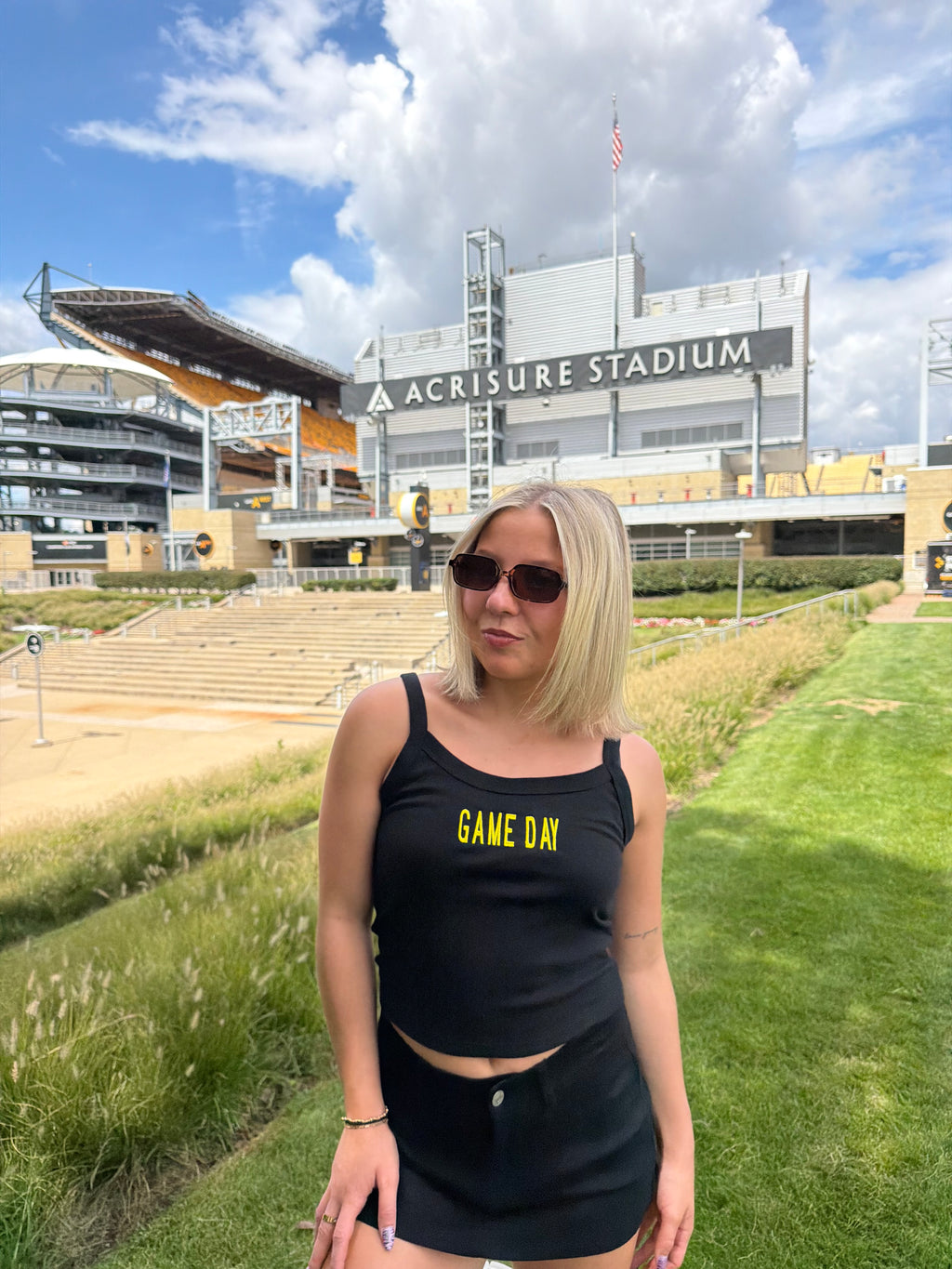 Black & Gold Tank: Gameday FINAL SALE