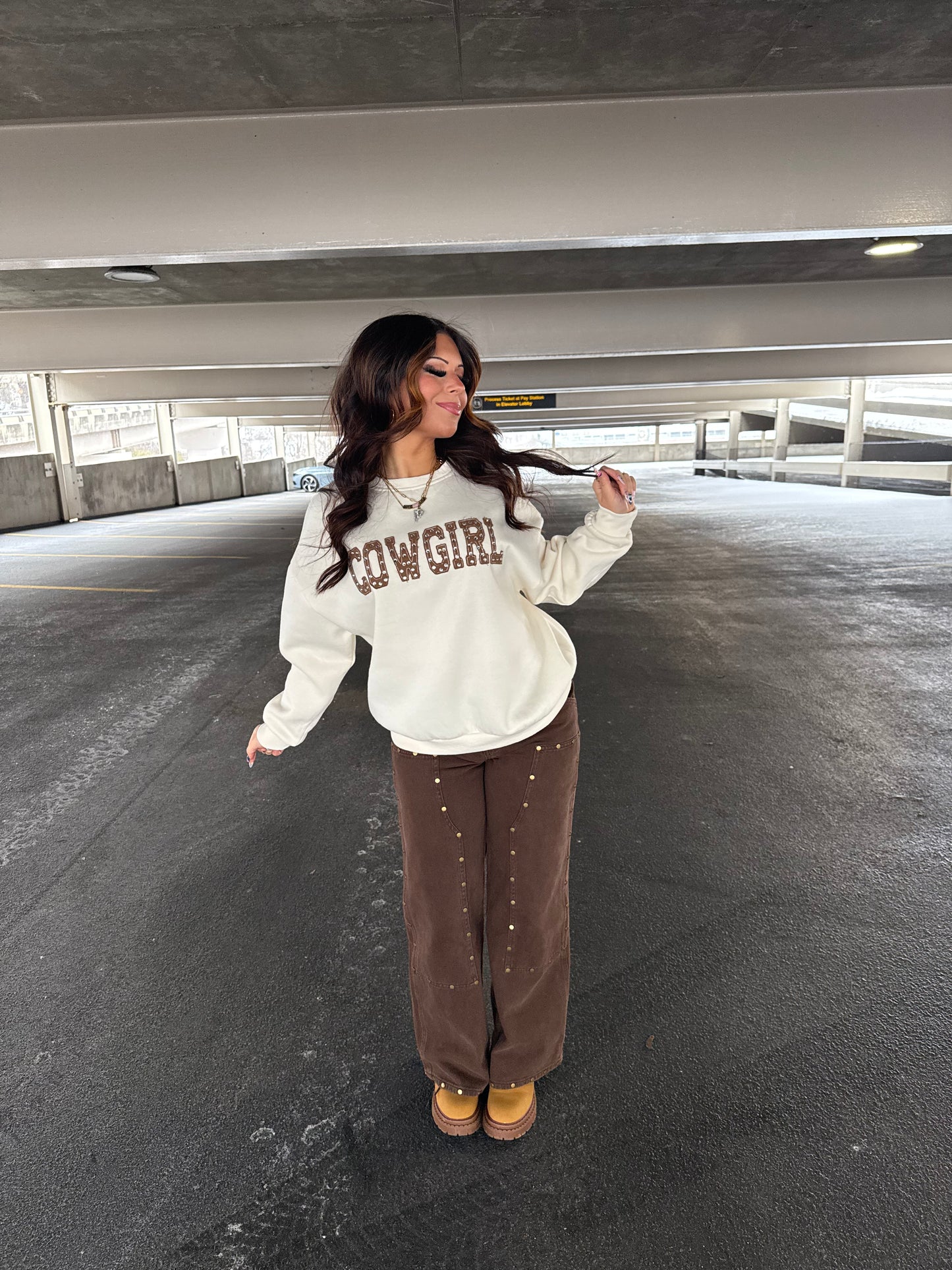 Cowgirl Rhinestone Crewneck