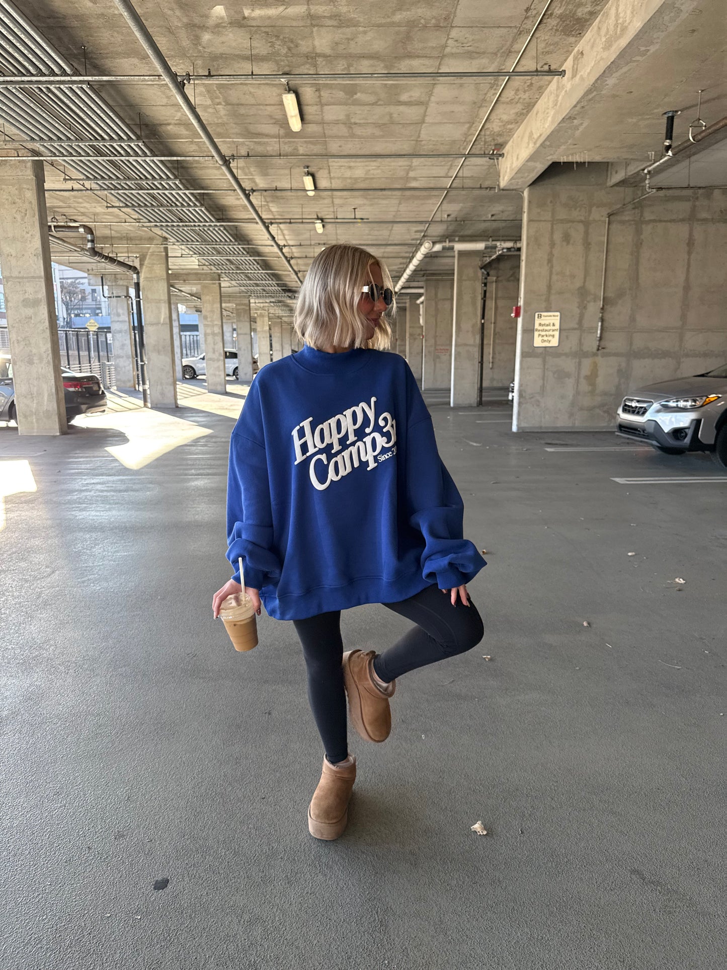 Happy Camp3r Royal Blue Mockneck