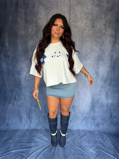 Game Day Graphic Tee in Blue
