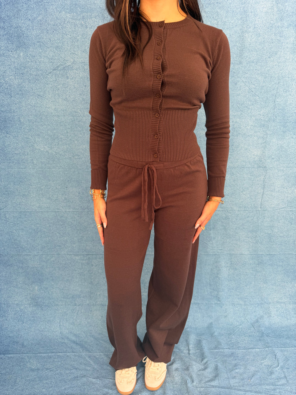 Swirls Sweater Set in Brown (SOLD TOGETHER)