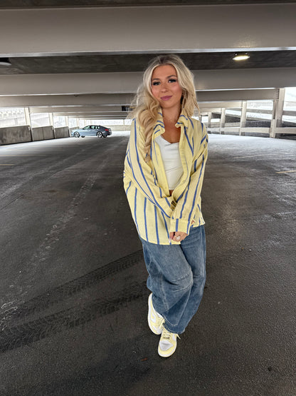 Buttered Blueberries Button-Up