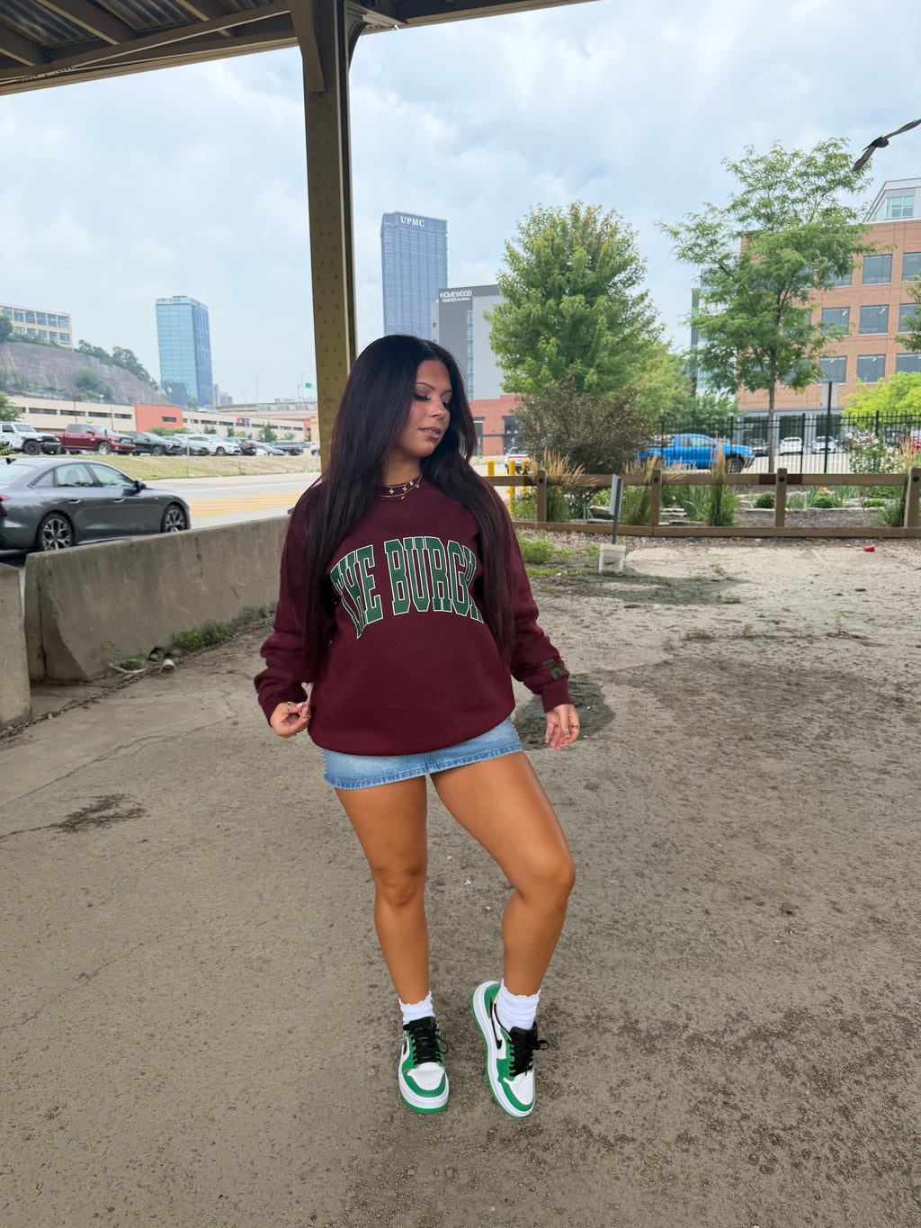 The Burgh 412 Crew Maroon/Green