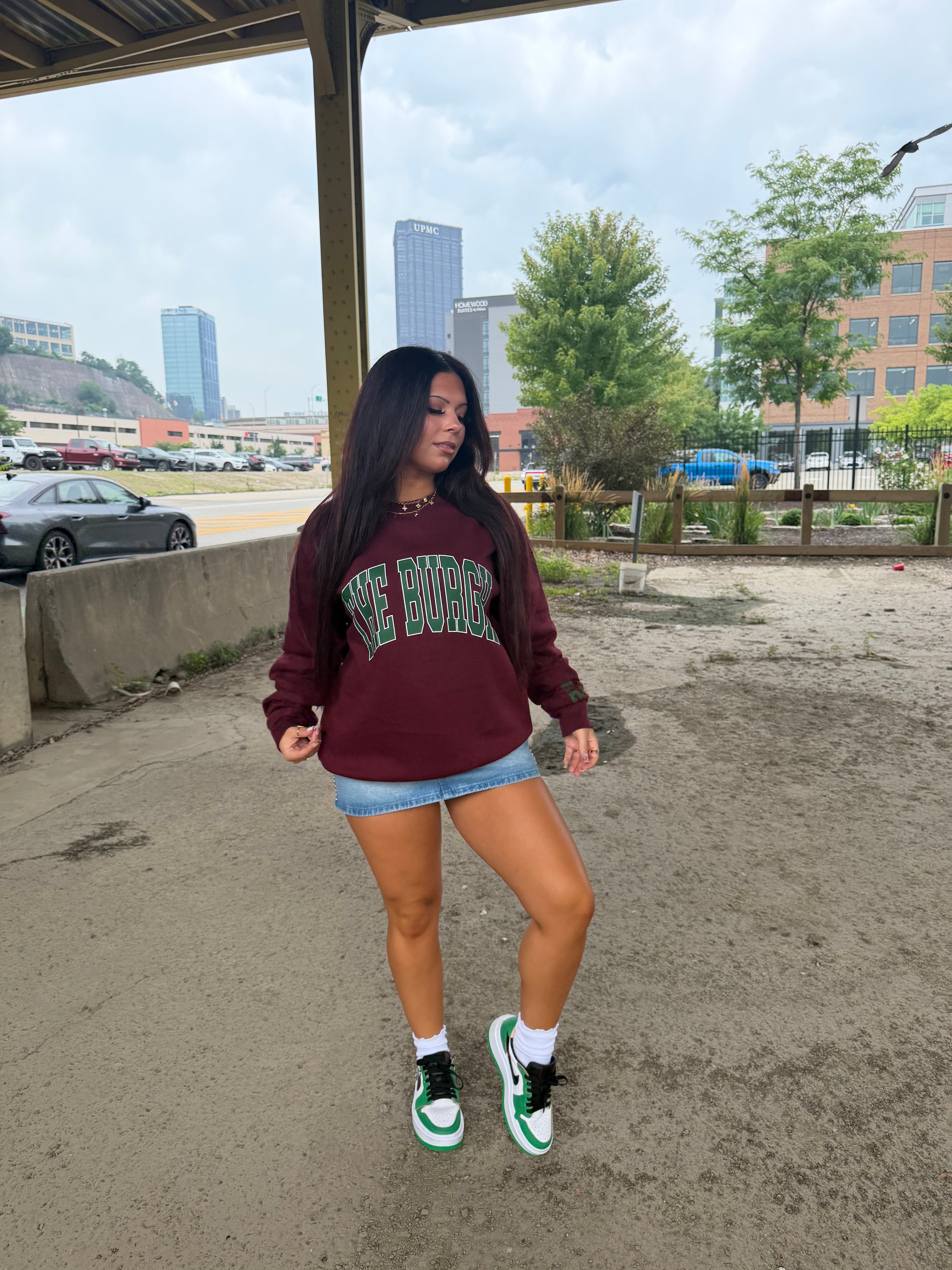 The Burgh 412 Crew Maroon/Green