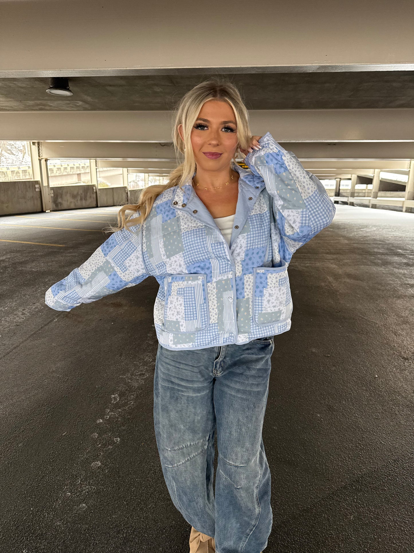 Patchwork Blues Puffer