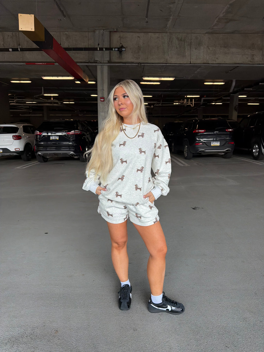 Multi Leopard Weenie Crew Grey