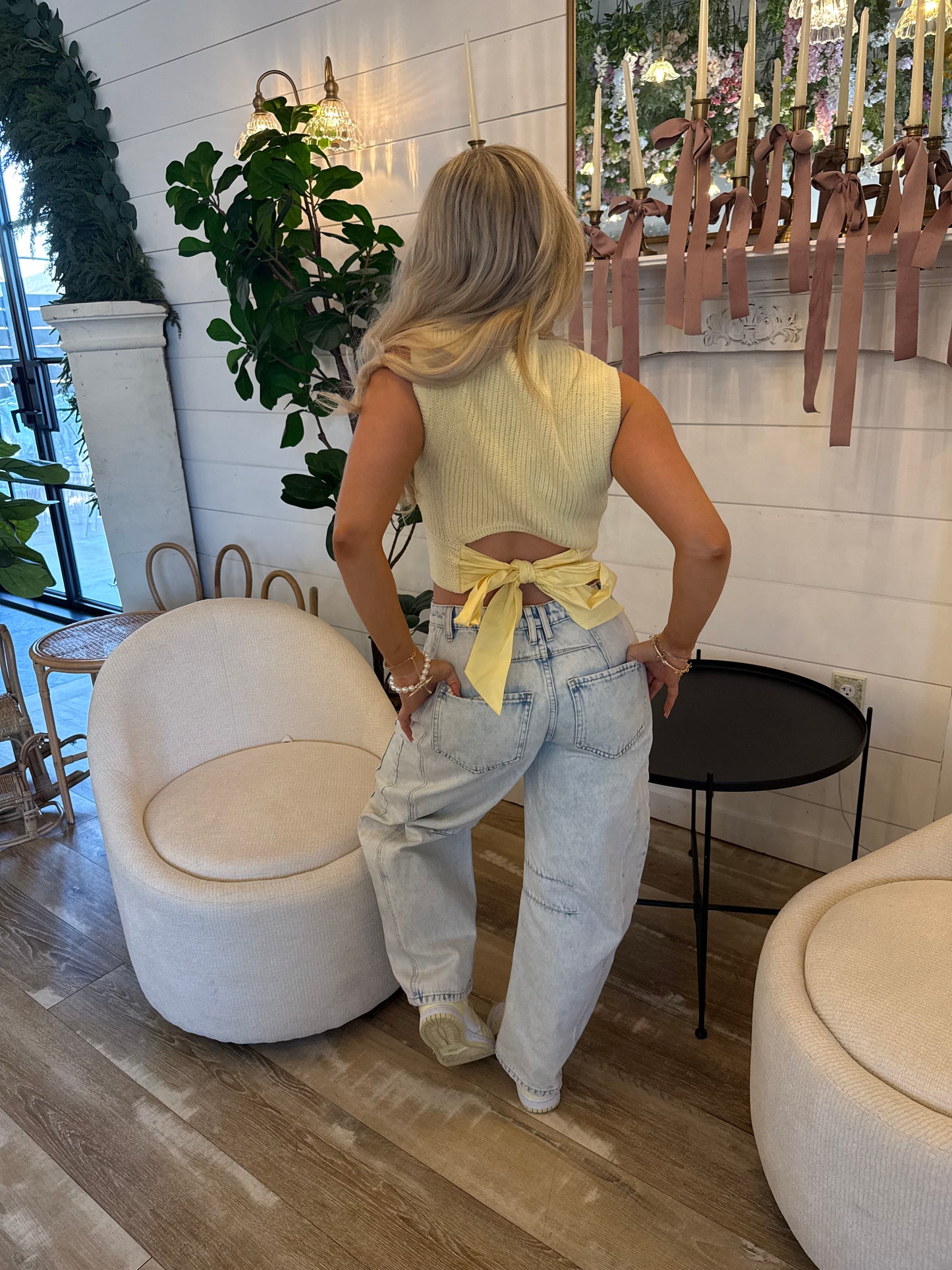 Bliss Tie Tank in Butter