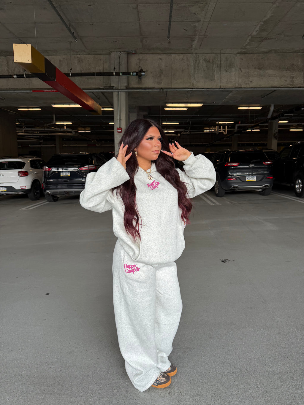 Happy Camp3r Puff Series Pants Heather/Pink
