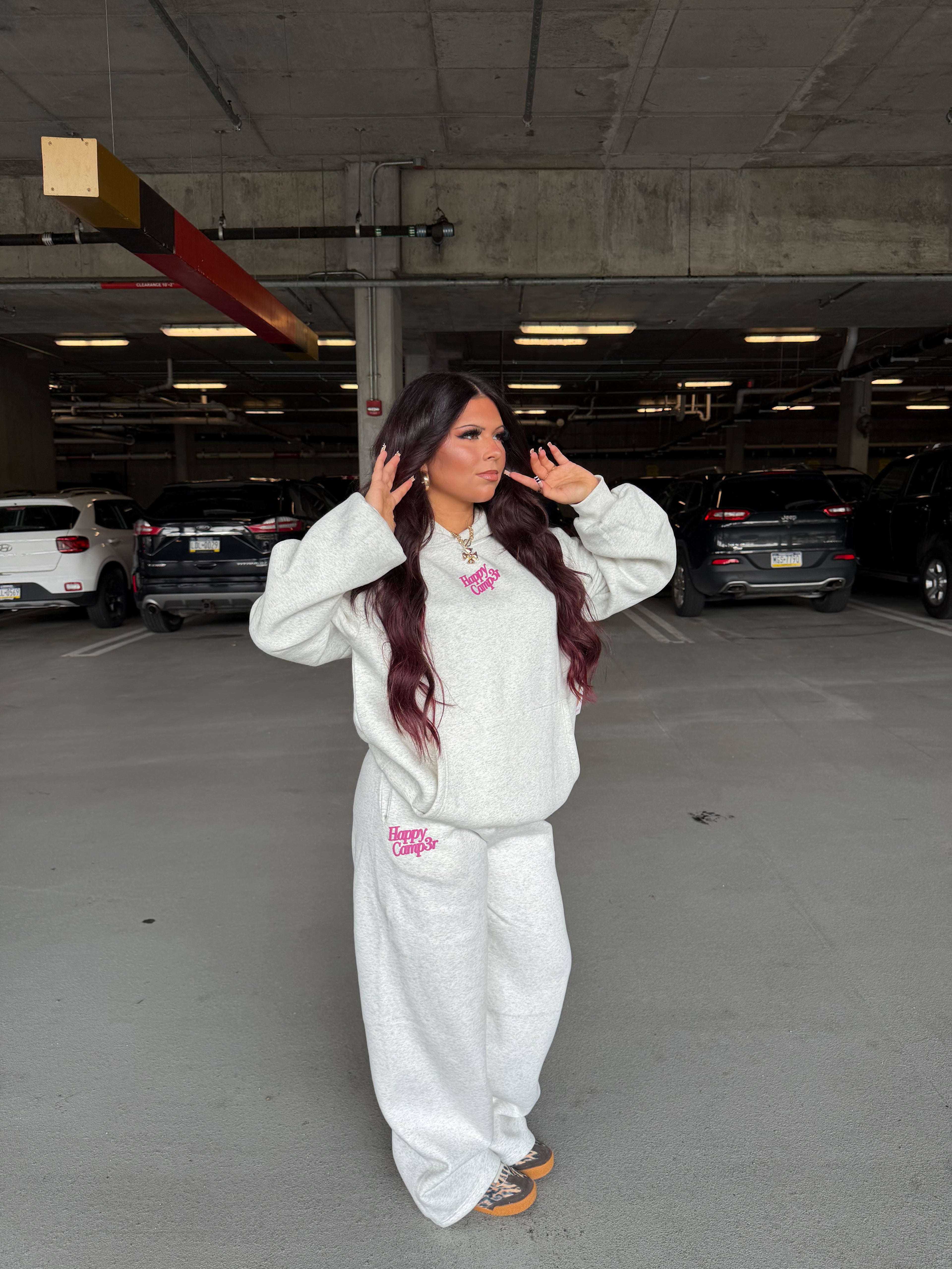 Happy Camp3r Puff Series Pants Heather/Pink