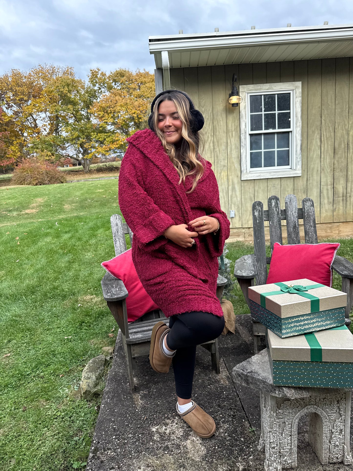 Luxe Blanket Cardi in Sangria