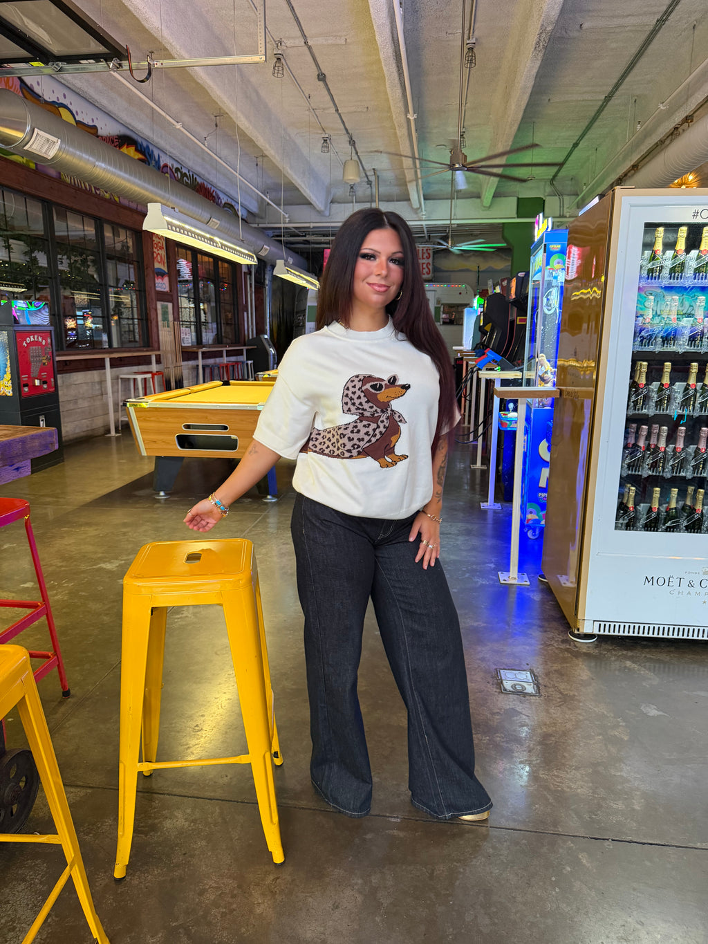 Bougie Weenie Sweater SS in Cream