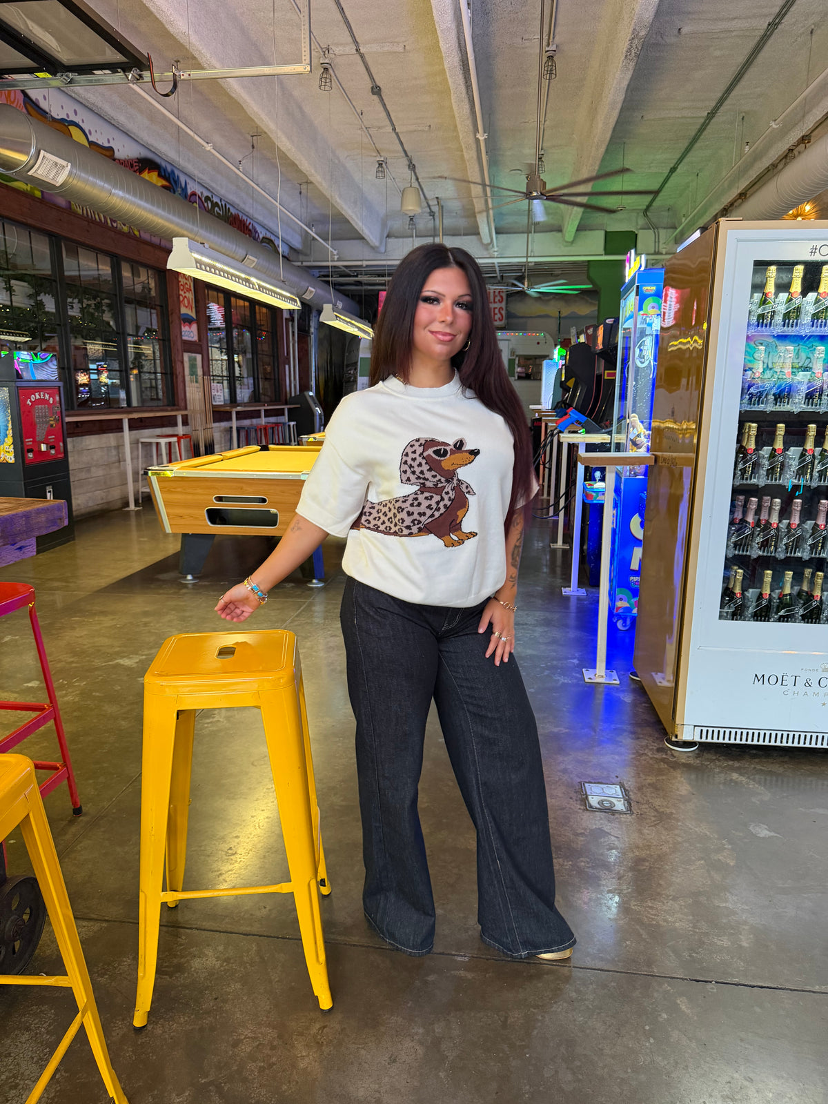 Bougie Weenie Sweater SS in Cream