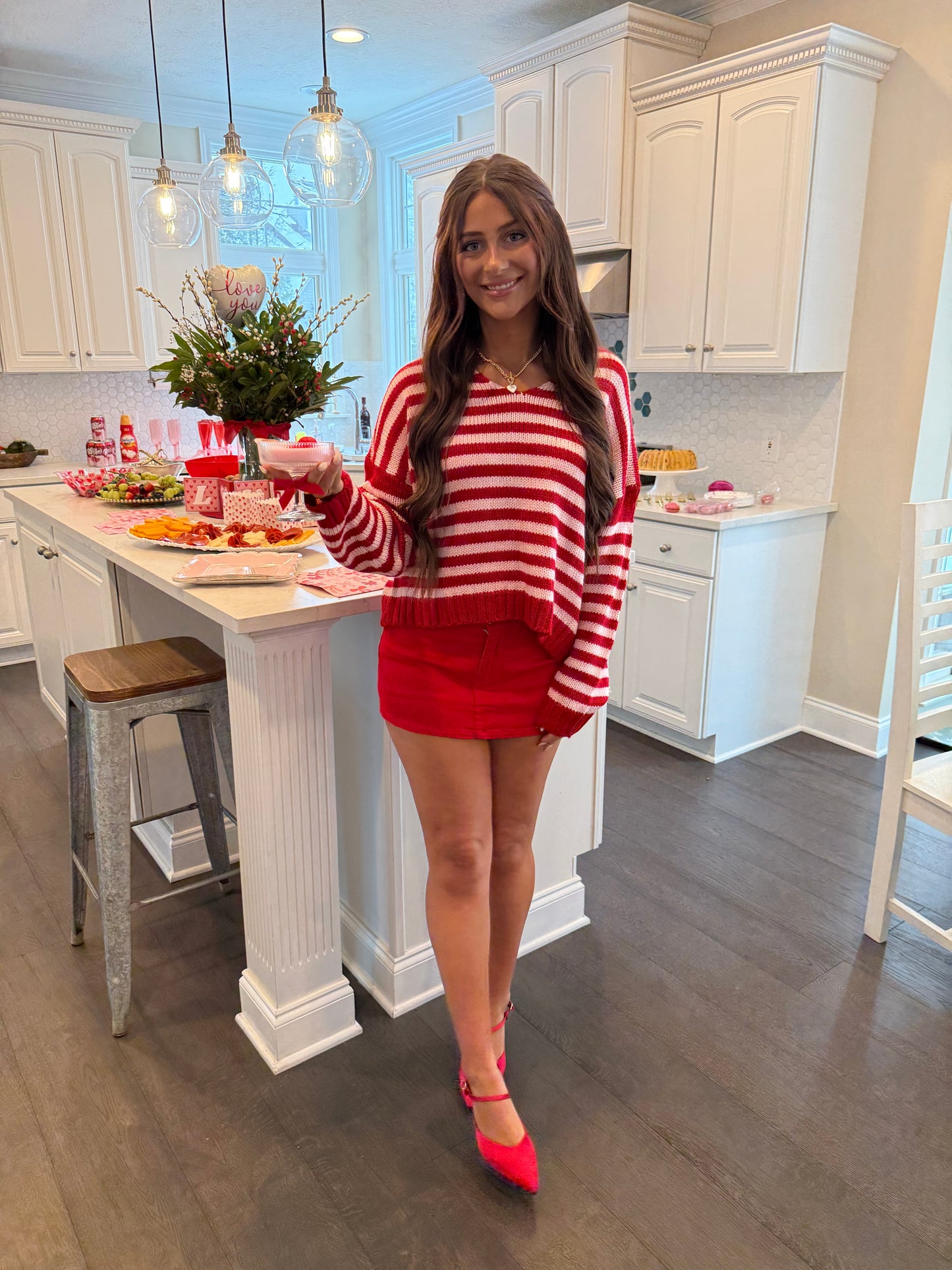 February Feelings Stripe Sweater