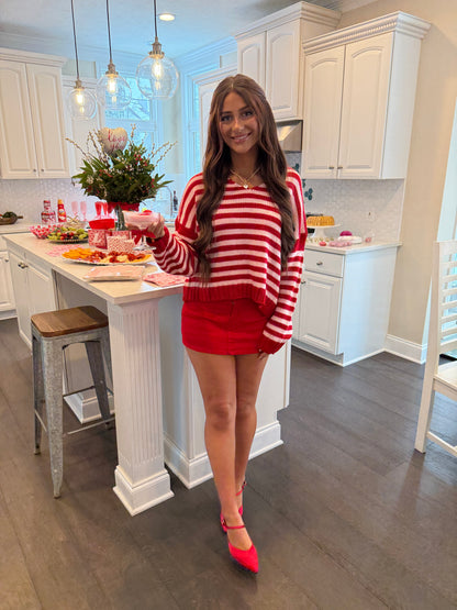 February Feelings Stripe Sweater