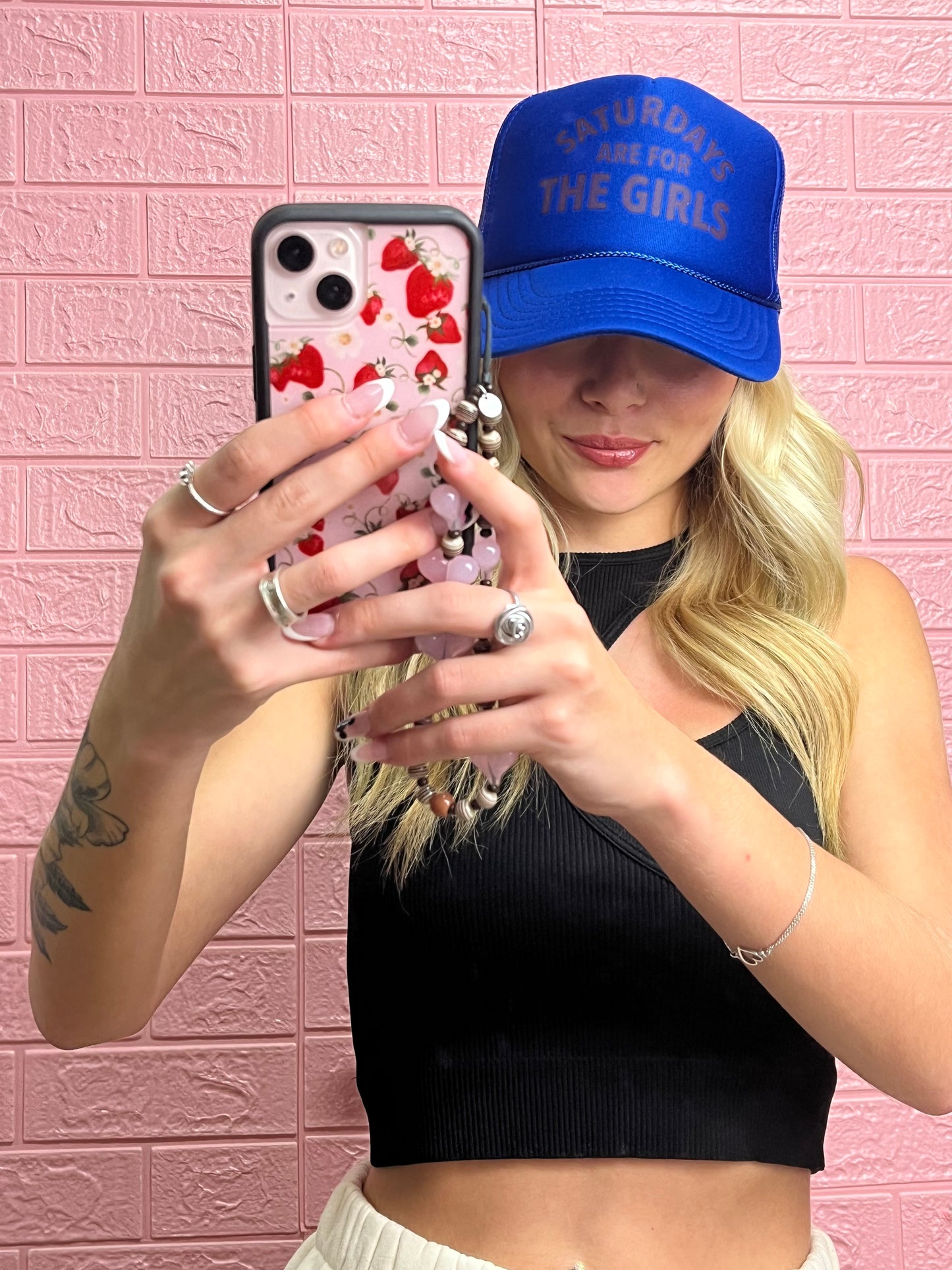 Saturdays Are For The Girls Trucker -BLUE