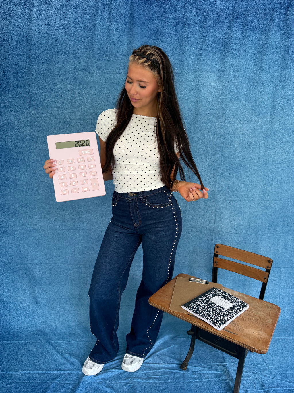 Studded Belle Denim in Dark