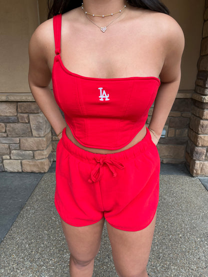 So Fetch Mini Shorts in Red