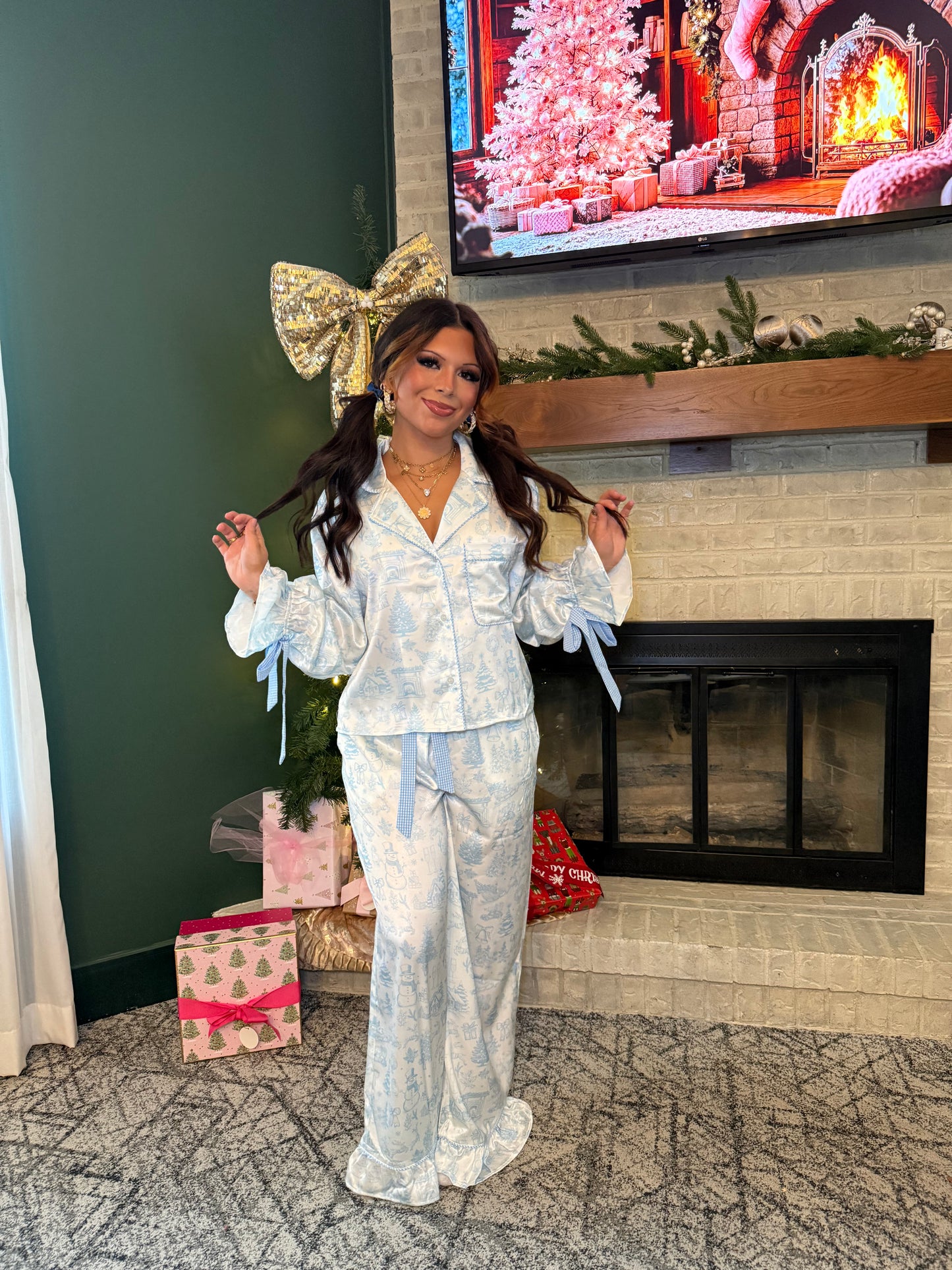 Blue Christmas Jammies (SOLD TOGETHER)