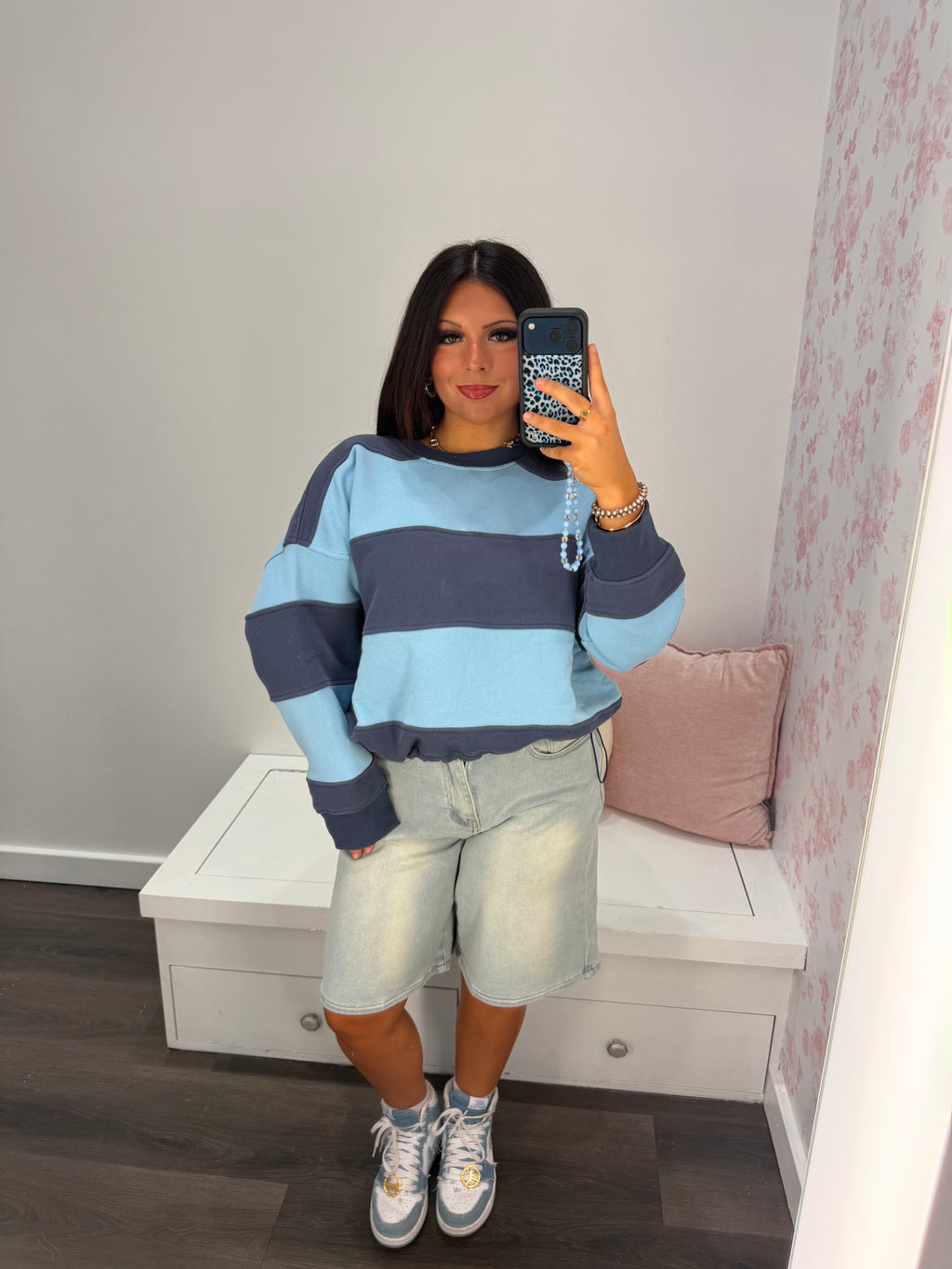 Carmine Stripe Pullover