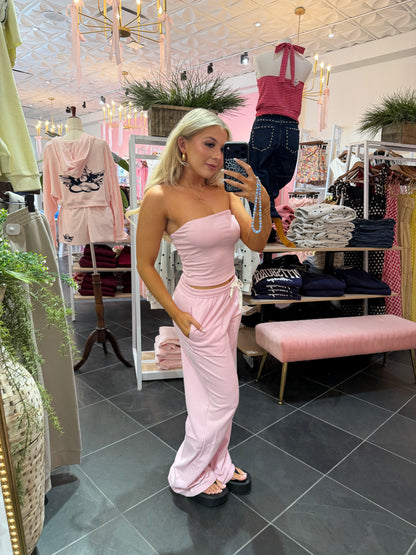 Later Today Set (TOP) Pink