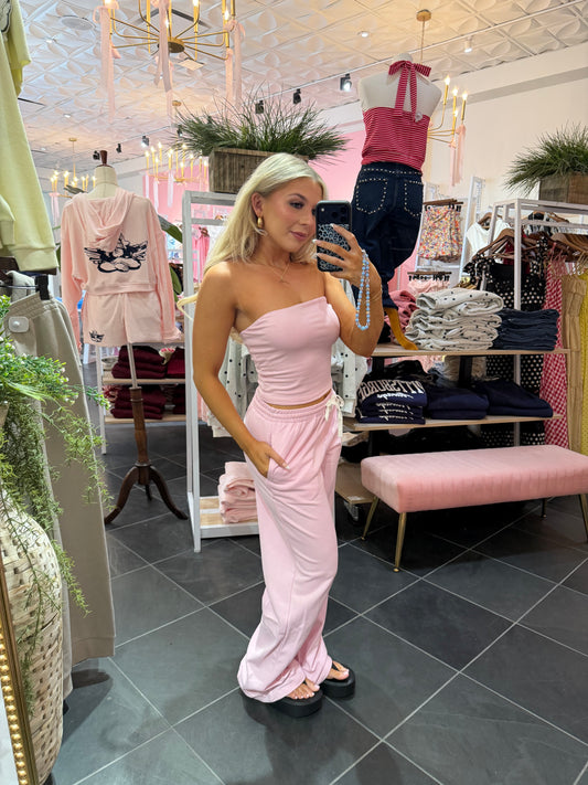 Later Today Set (PANT) Pink