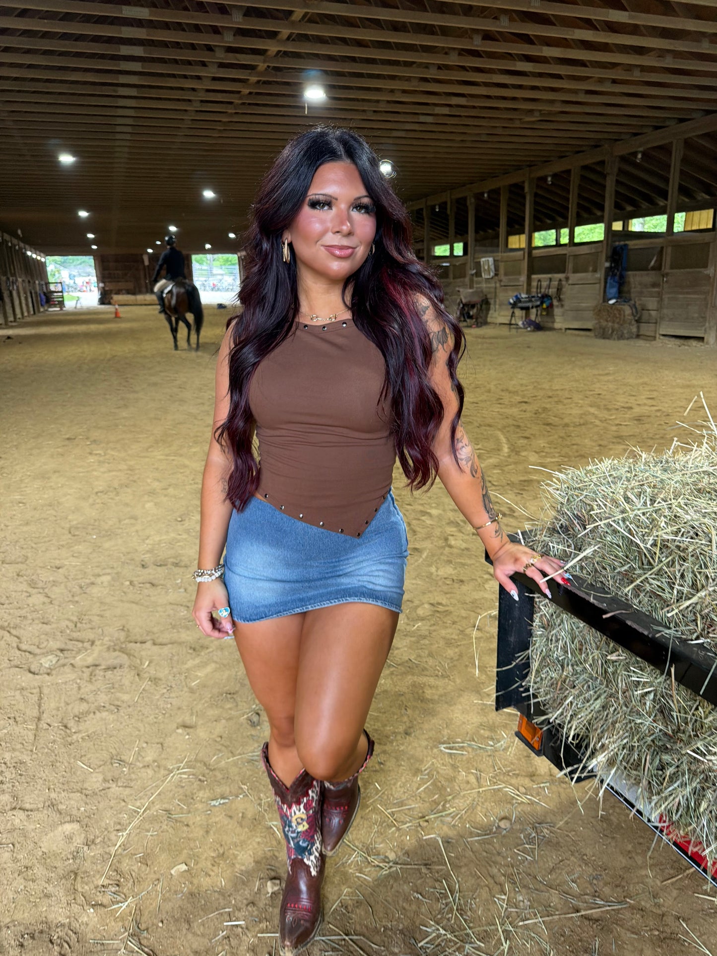 Chocolate Stud Top