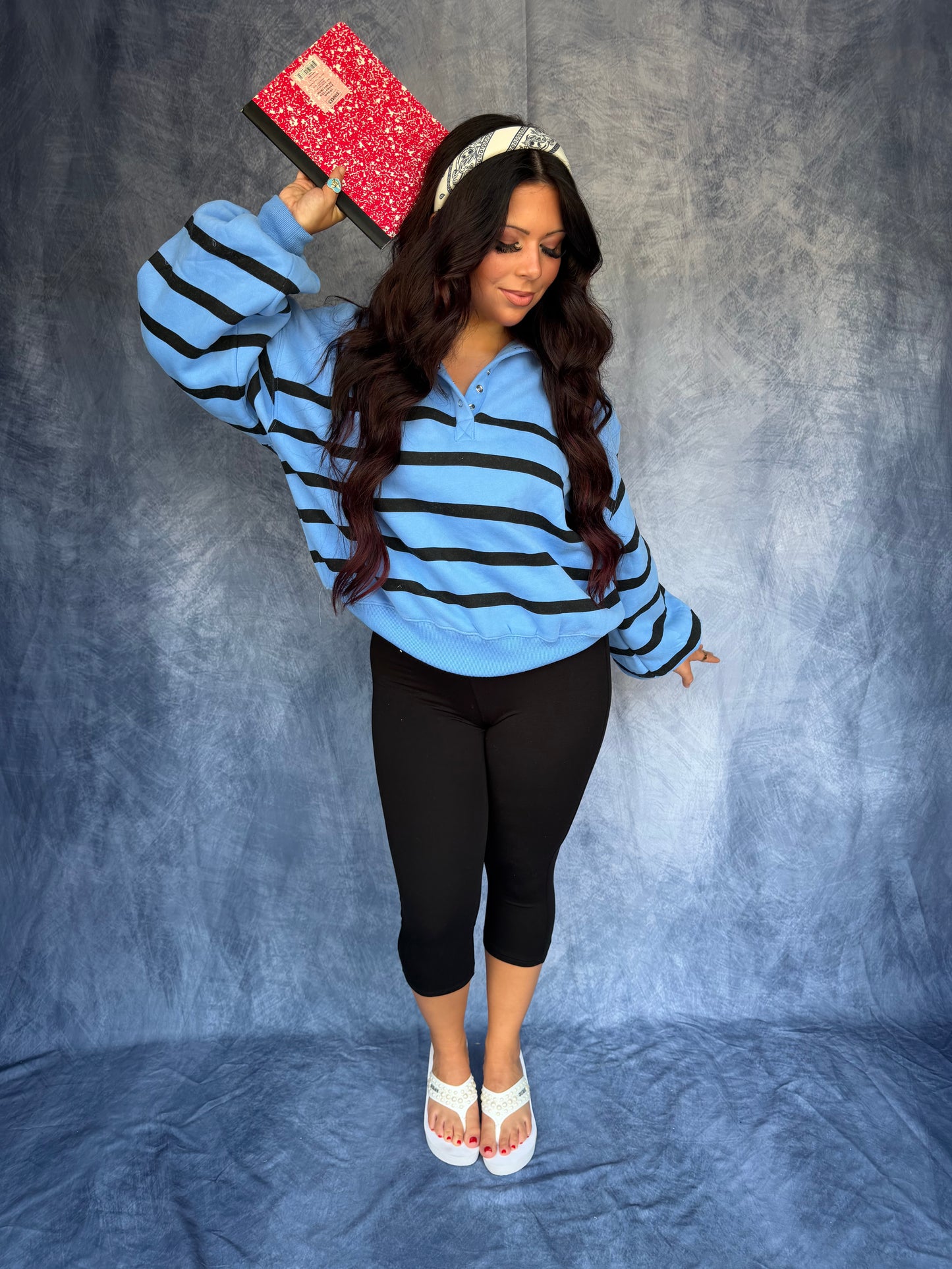 Keep It Casual Pullover Blue