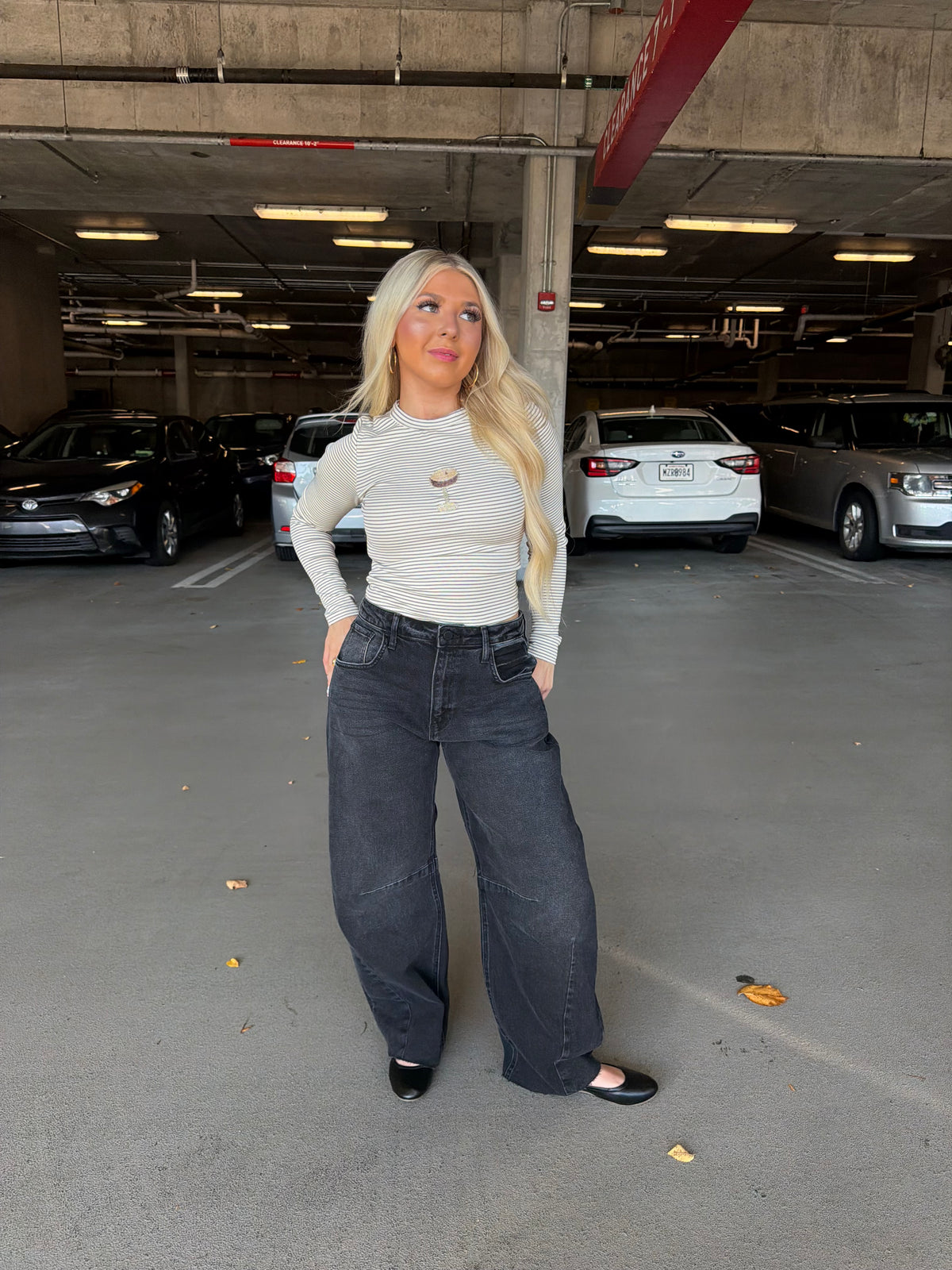 Brave Barrel Jean in Black Wash