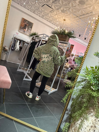 Happy Camp3r Leopard Olive Hoodie