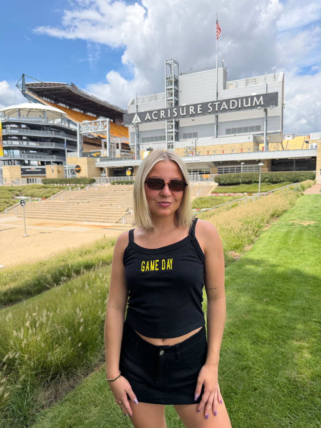 Black & Gold Tank: Gameday FINAL SALE