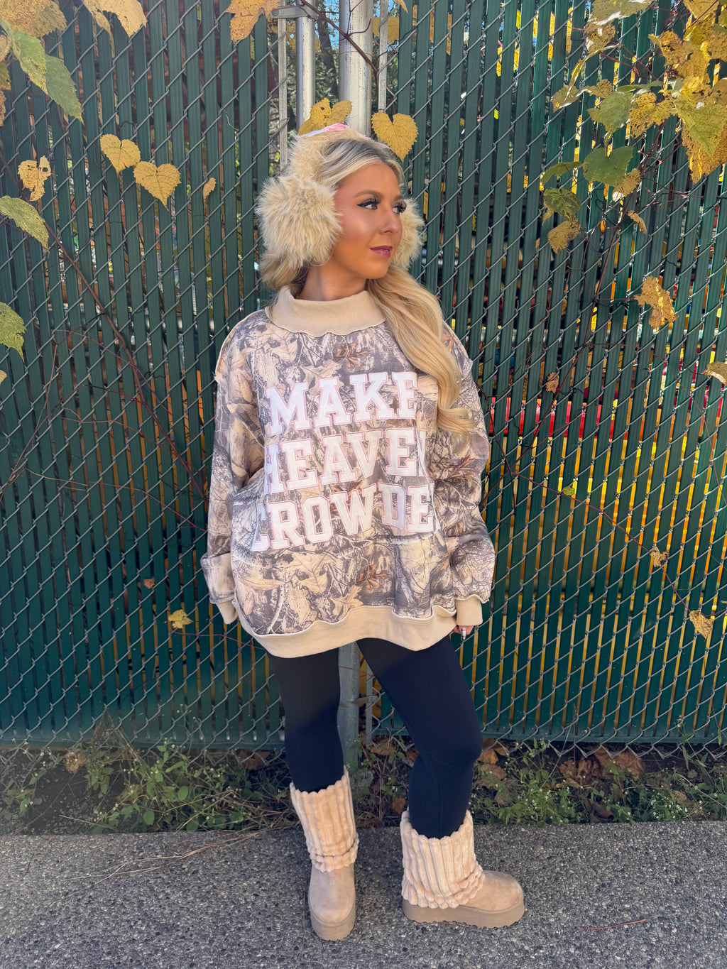Camo Make Heaven Crowded Mockneck