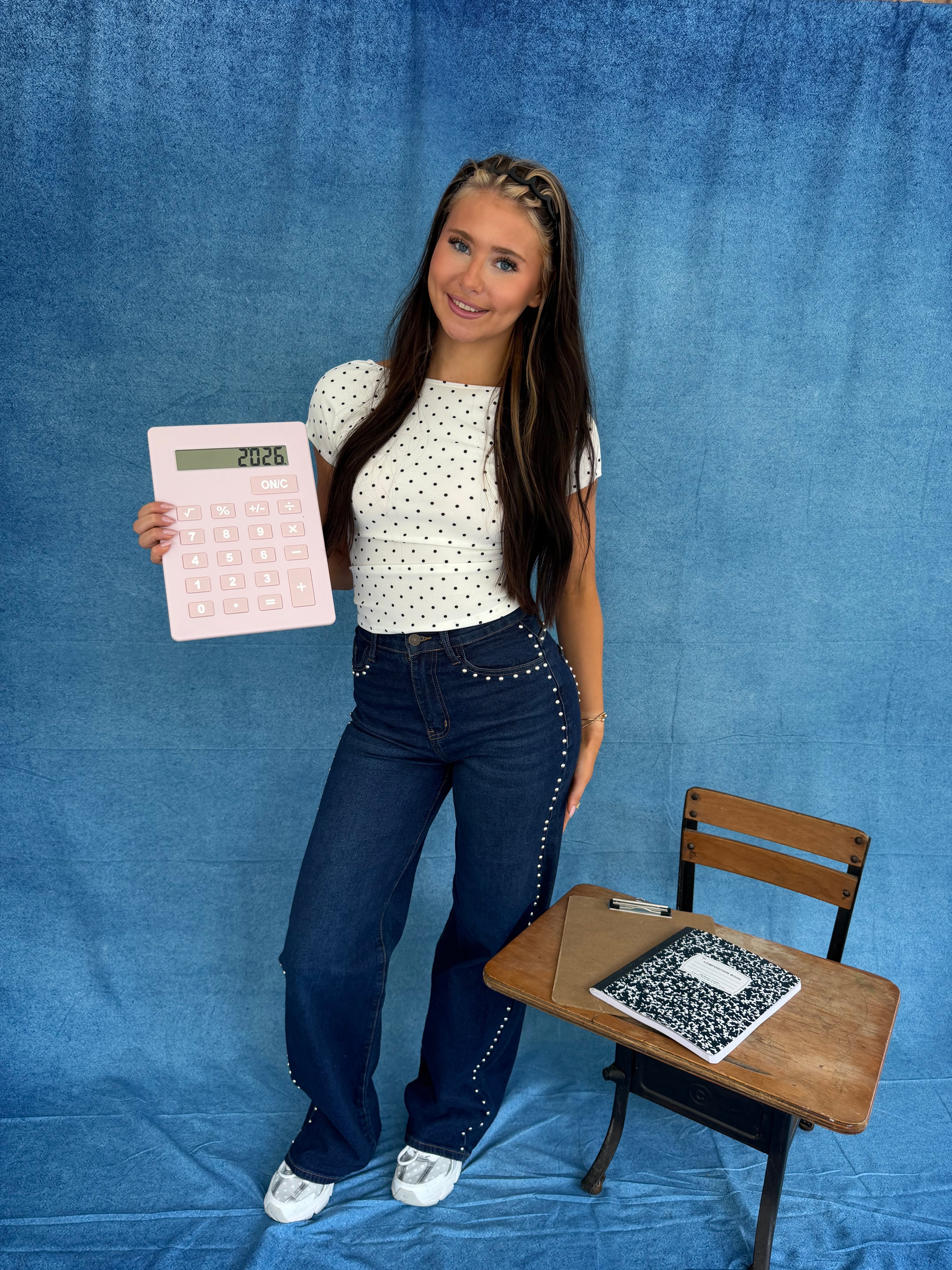 Studded Belle Denim in Dark