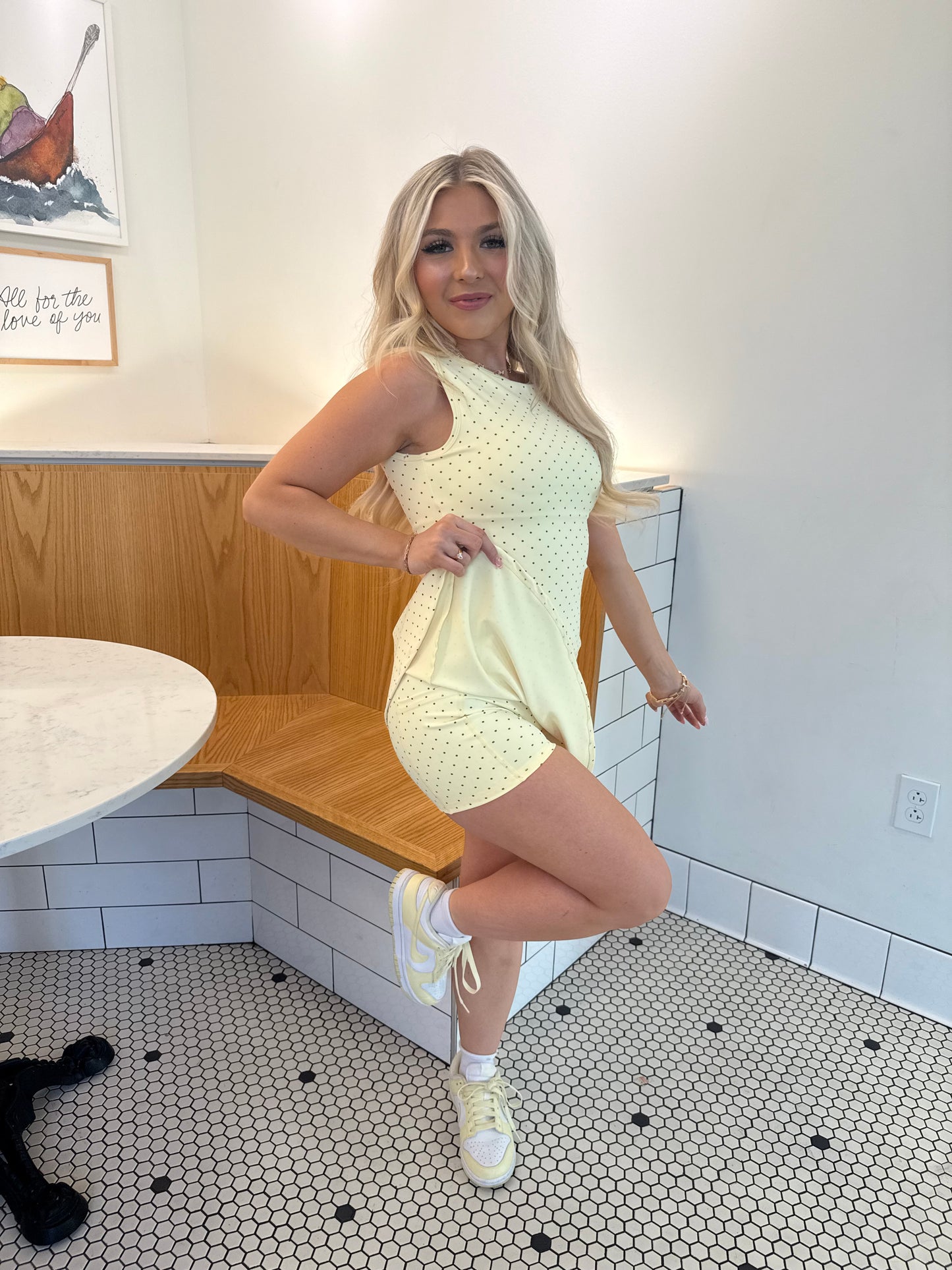 Bonjour Polka Dot Dress YELLOW