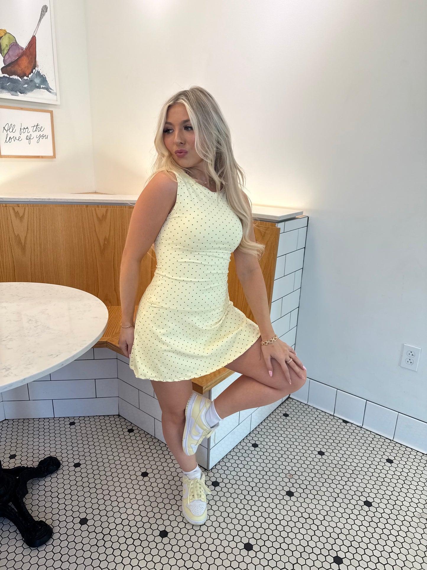 Bonjour Polka Dot Dress YELLOW