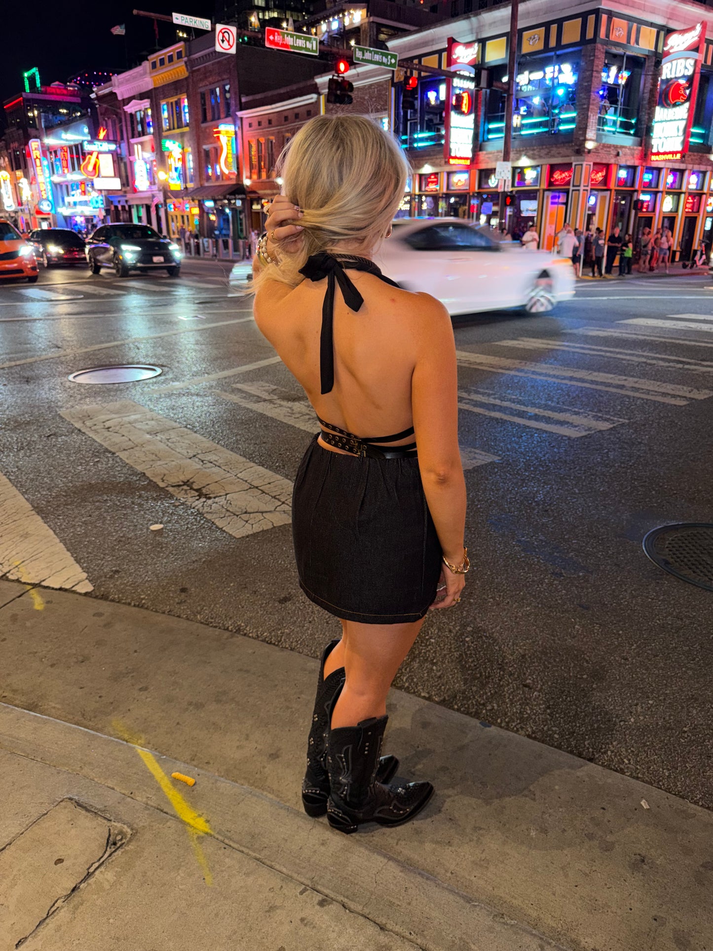 Night Roll Tank in Black