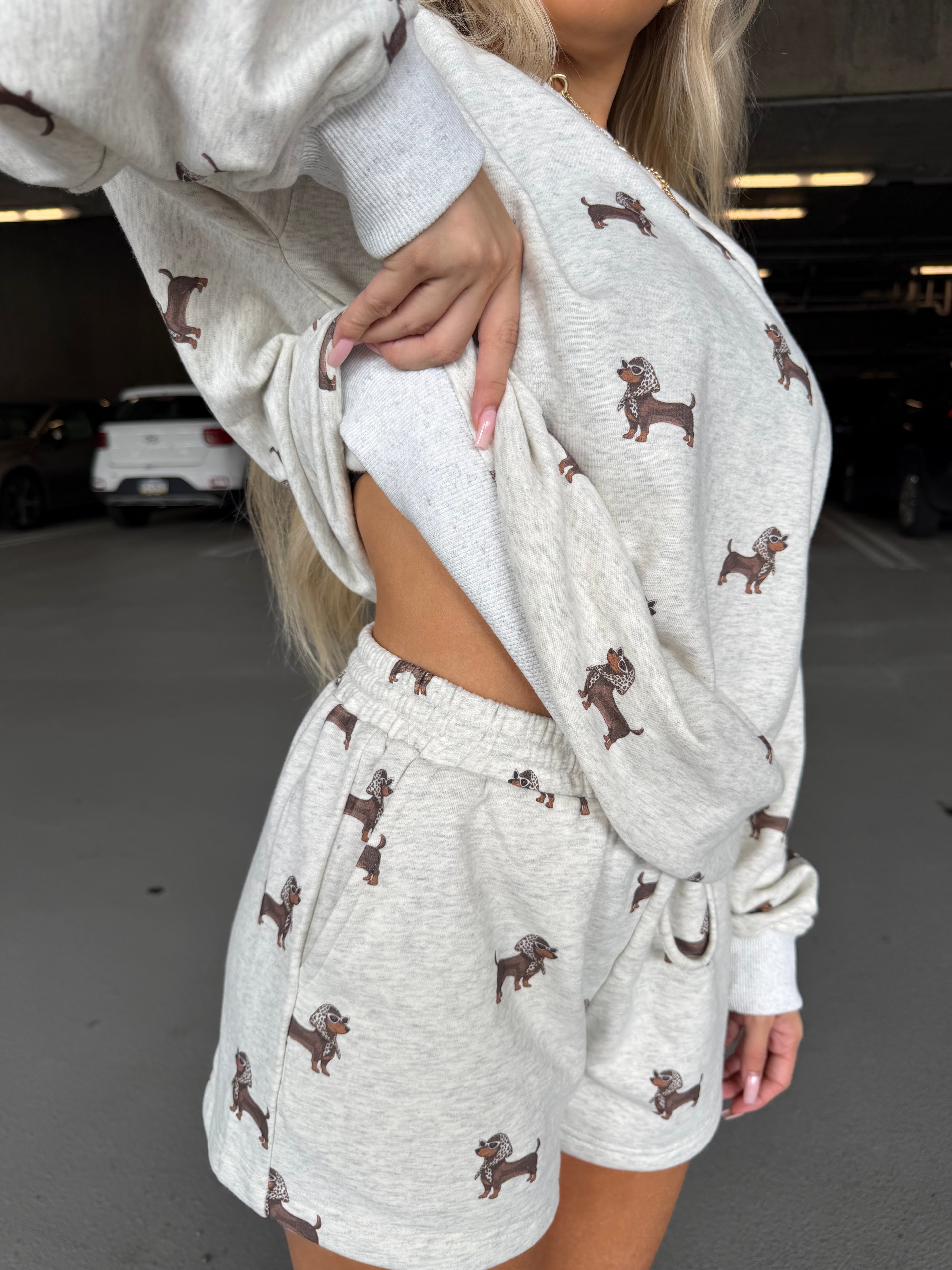 Multi Leopard Weenie Crew Grey