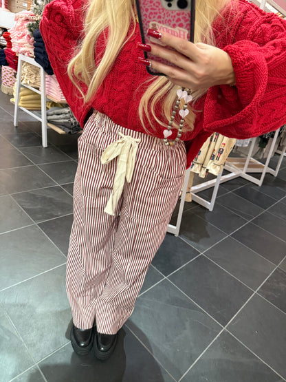 Rusty Red Striped Pant