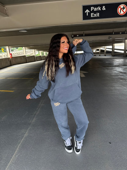 Happy Camp3r Puff Series Hoodie in Midnight Blue