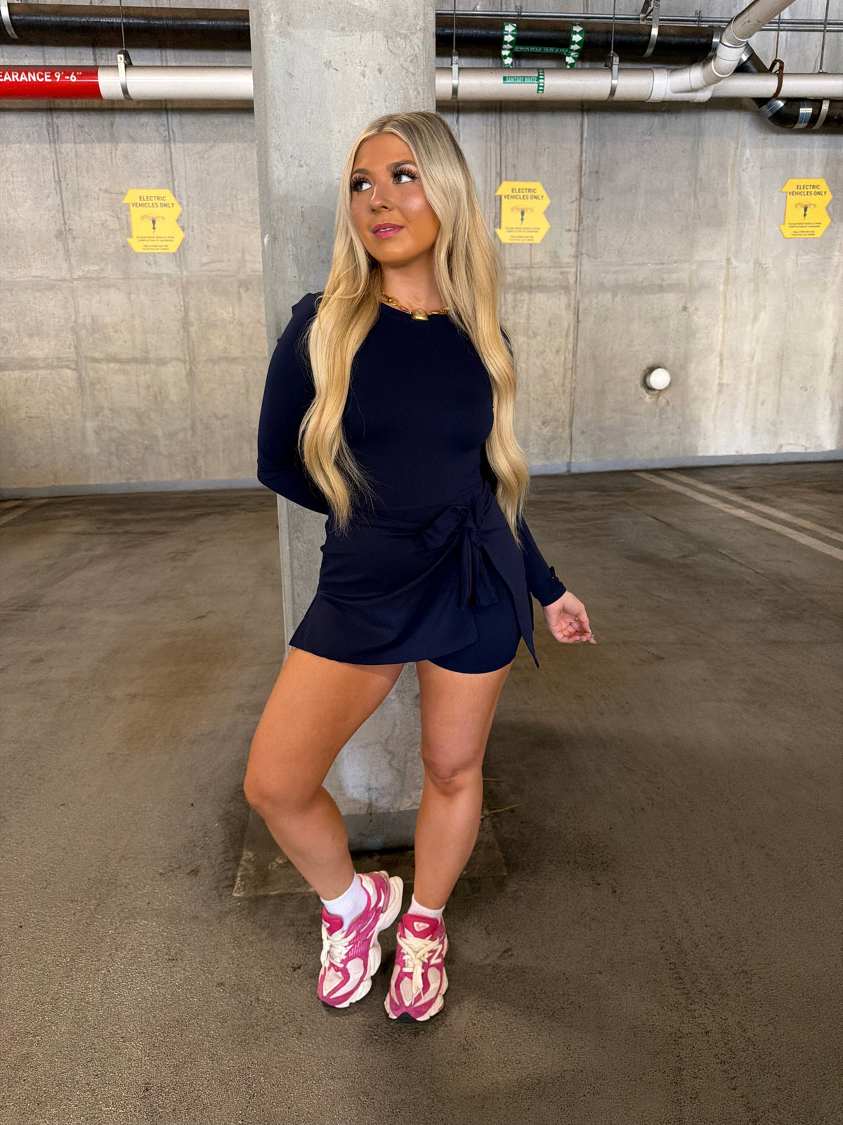 Daffy Dark Navy Active Dress