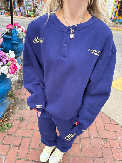 The Mayfair Group Smile It Looks Good Sweatshirt