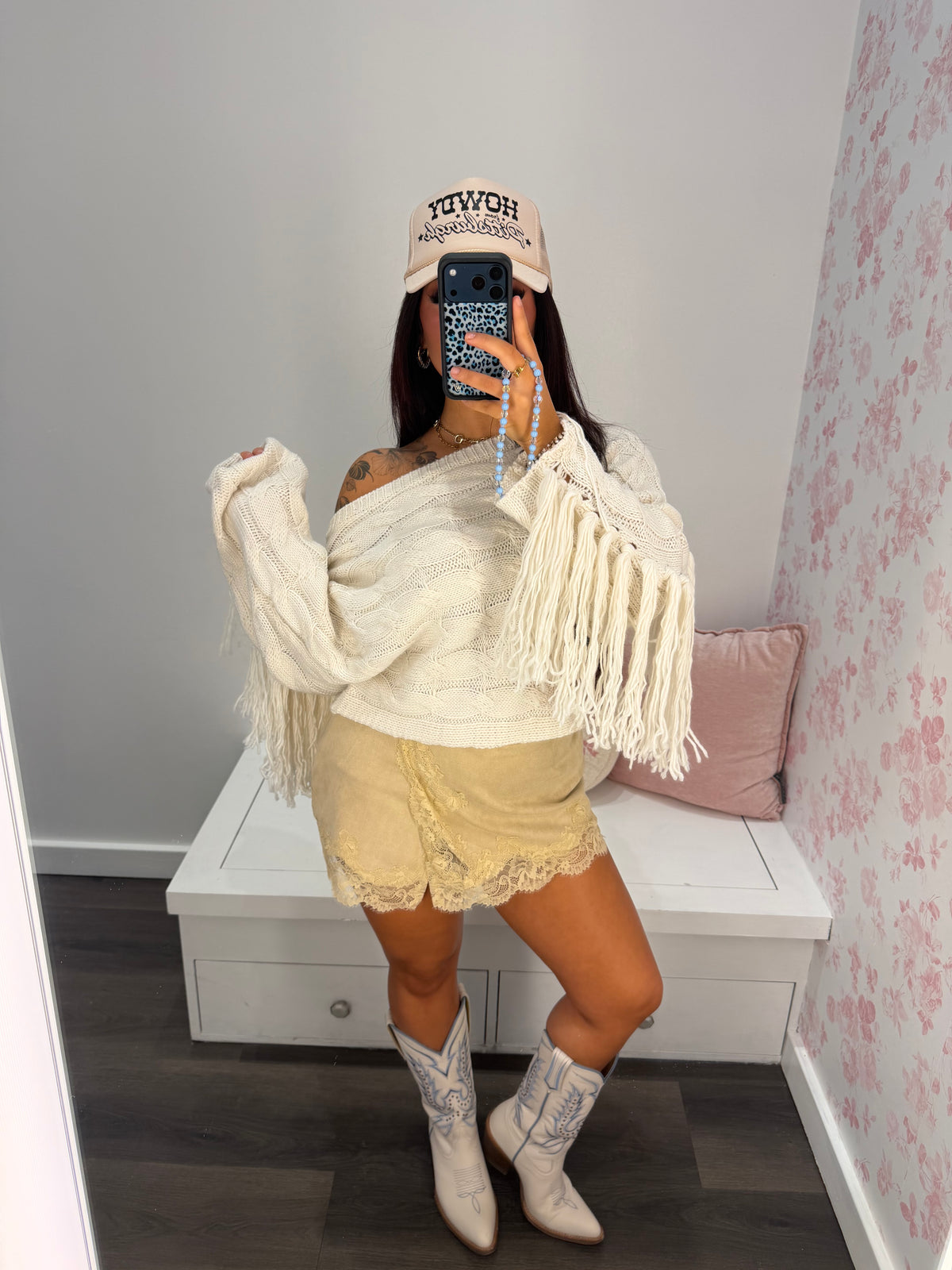 Wrangled Up Suede Skirt
