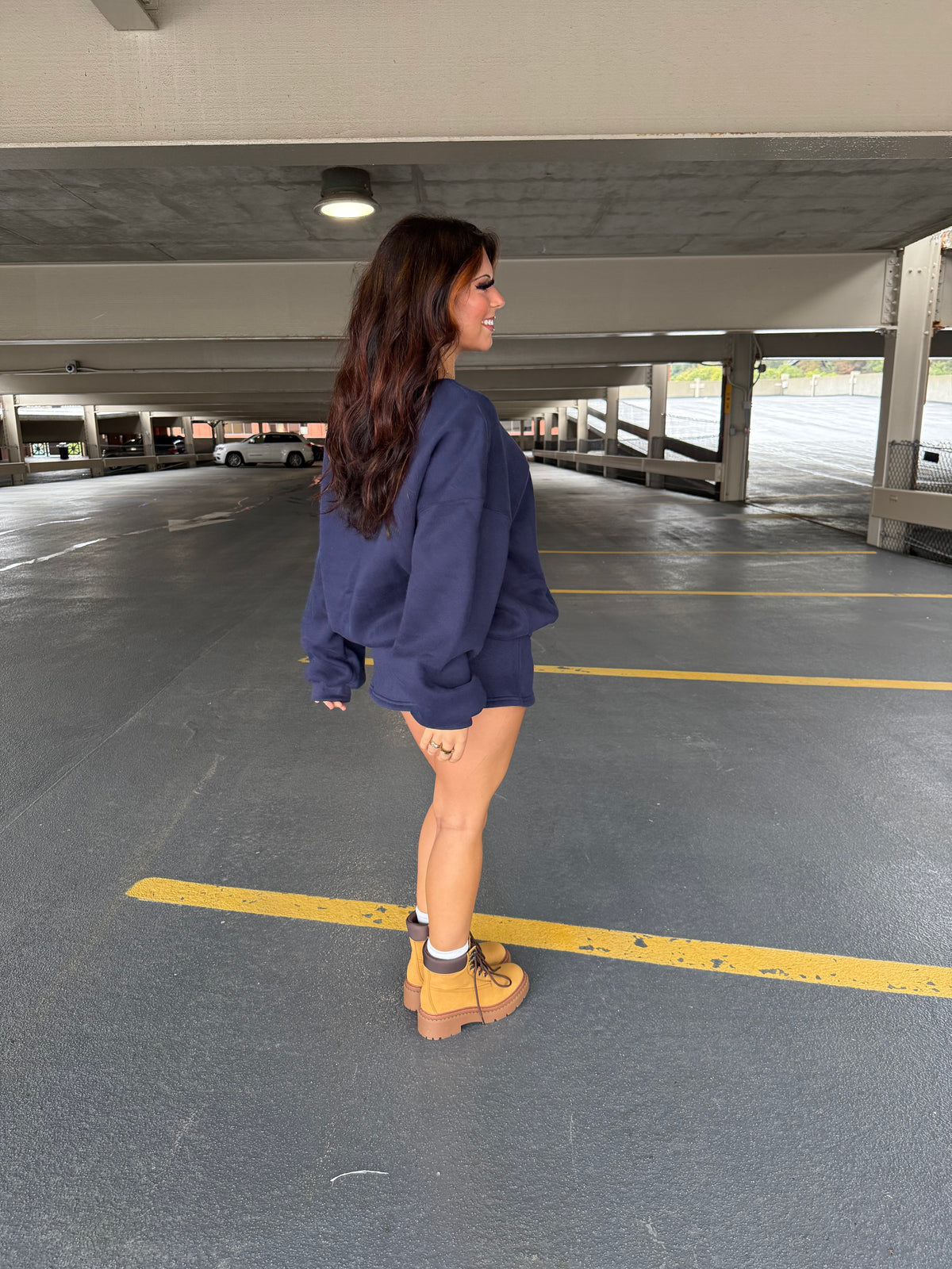 Grounded Sweatskirt in Navy